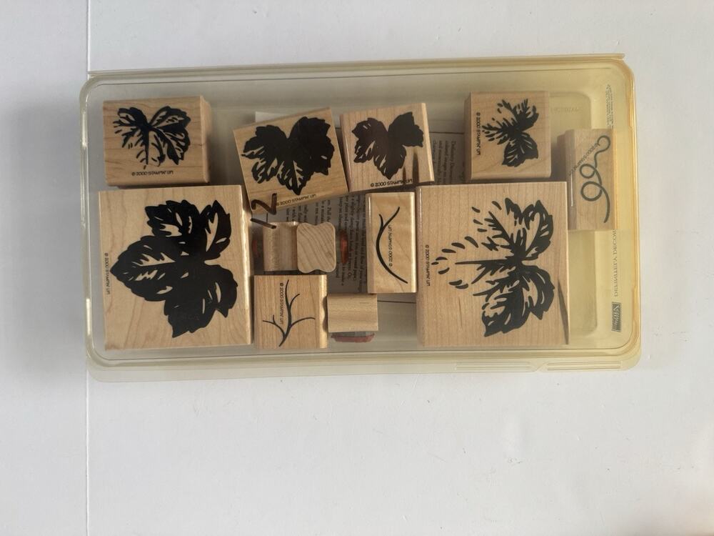 Stampin Up! 2000 Decorative Decorative Fine Vine Rubber stamp Wood Vintage #DR